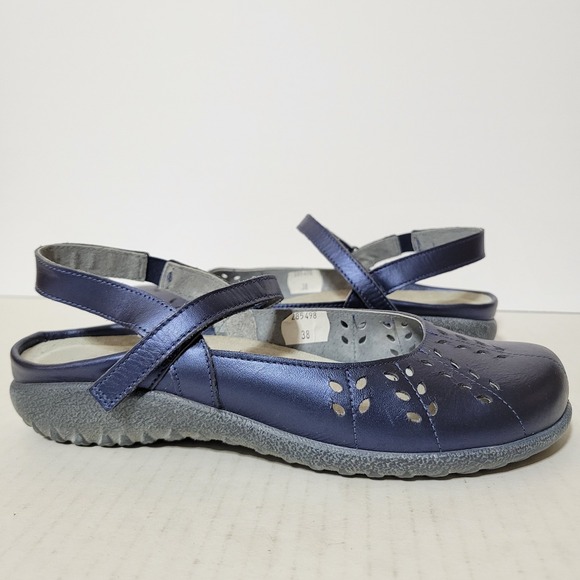 Naot Shoes - Naot Rari Shoes Women's Size 38 US 7 Blue Leather Comfort Mary Jane Slingback